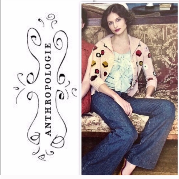 Anthropologie Denim - flare bell bottom wide leg low rise dark jeans
